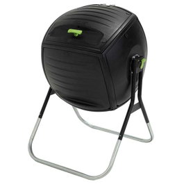 Color Baby - Bac à compost 189 litres en acier galvanisé avec tambour rotatif, porte rabattable et fermeture hermétique - 75x81x113 cm