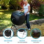 Color Baby - Bac à compost 189 litres en acier galvanisé avec tambour rotatif, porte rabattable et fermeture hermétique - 75x81x113 cm