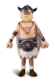 Playmobil Movie Charlie Déguisement Enfant 5-6 Ans - Casaque, Cape, Cache-Bottes, Masque et Gants