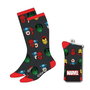 Marvel Calcetines T3845 - Chaussettes Homme Marvel Noir Taille Unique 38-45 EU, 42-44 FR - 3 Ans Minimum
