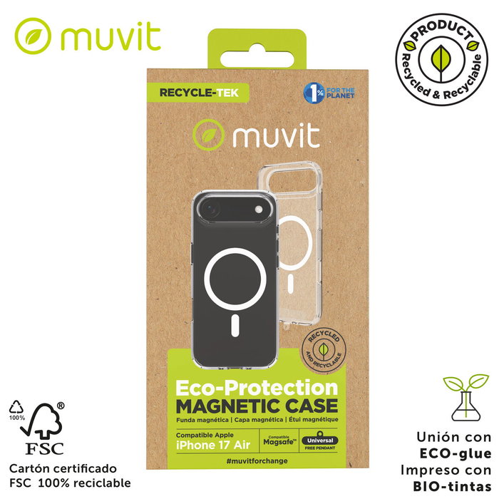 Protection pour téléphone portable Muvit for Change iPhone Air Transparent