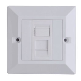 Lanview Plaque murale CAT6 Simple Gang Type UK 86*86mm
