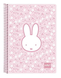 Safta Carnet Miffy "Fleurs" Format Quarto, 80 Pages, Couverture Rigide, 15.5 x 22 x 1 cm