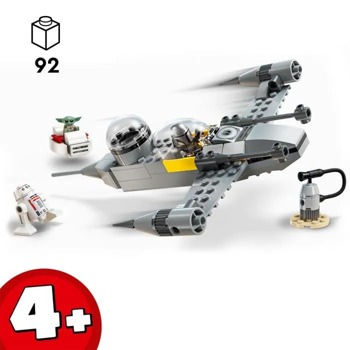 LEGO 75410 - Jeu de Construction Star Wars The Mandalorian - Chasseur N-1 avec Mando et Grogu, 3 Personnages, pour Enfants de 4 Ans et Plus LEGO 75410 - Jeu de Construction Star Wars The Mandalorian - Chasseur N-1 avec Mando et Grogu, 3 Personnages, pour Enfants de 4 Ans et Plus