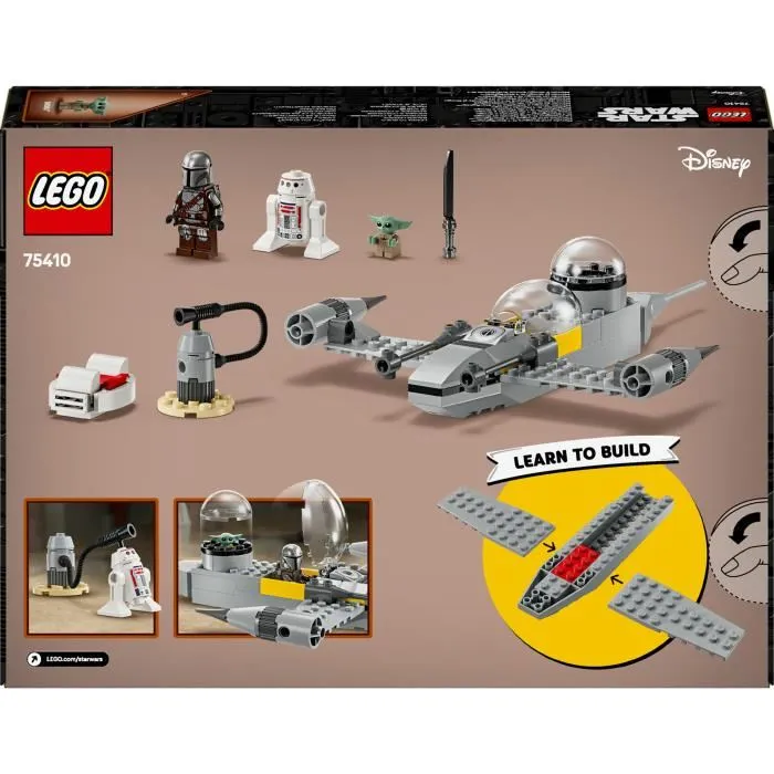 LEGO 75410 - Jeu de Construction Star Wars The Mandalorian - Chasseur N-1 avec Mando et Grogu, 3 Personnages, pour Enfants de 4 Ans et Plus LEGO 75410 - Jeu de Construction Star Wars The Mandalorian - Chasseur N-1 avec Mando et Grogu, 3 Personnages, pour Enfants de 4 Ans et Plus