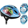 Stamp Avengers Pack Protections Enfants - Casque Réglable, Genouillères, Coudières Ajustables Velcro - Équipement Sécurité Sports de Cycle