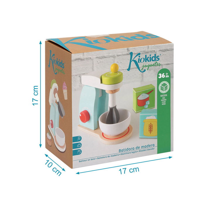 KioKids Batidora Procesadora en Madera Multicolor
