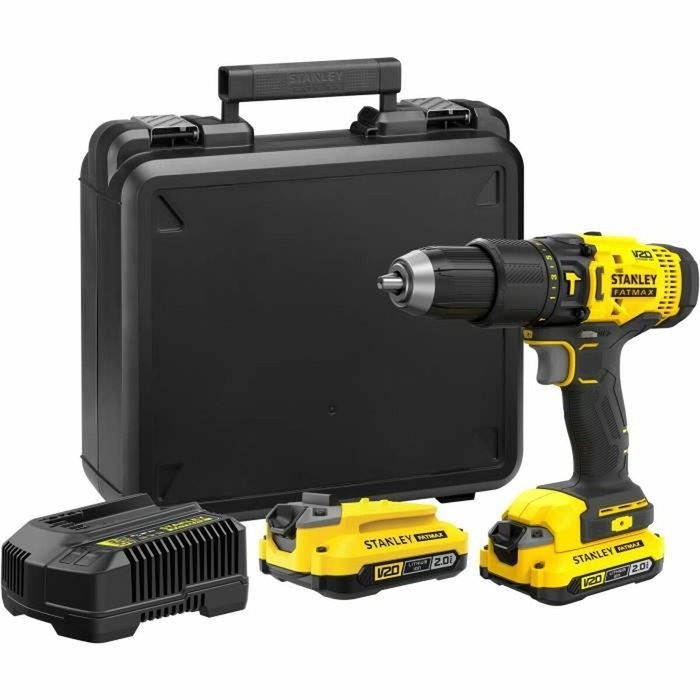 Stanley Fatmax Perceuse-visseuse à percussion sans fil V20 SFMCD711D22-QW Brushless 50 Nm avec 2 batteries 2,0 Ah