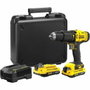 Stanley Fatmax Perceuse-visseuse à percussion sans fil V20 SFMCD711D22-QW Brushless 50 Nm avec 2 batteries 2,0 Ah