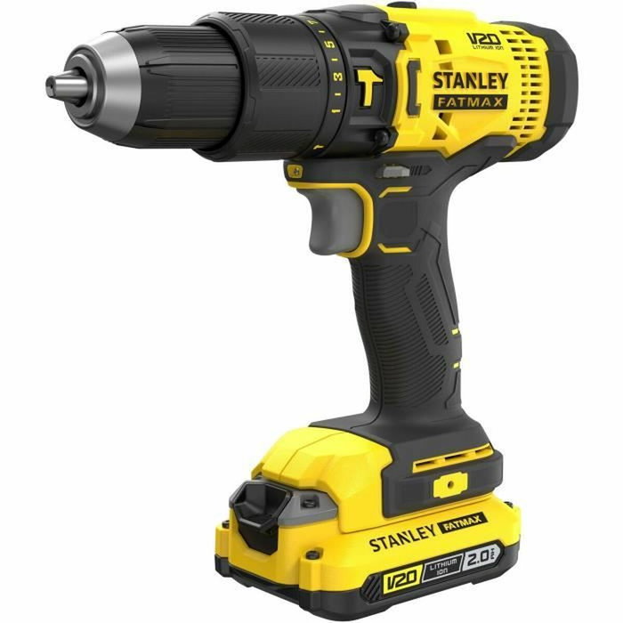 Stanley Fatmax Perceuse-visseuse à percussion sans fil V20 SFMCD711D22-QW Brushless 50 Nm avec 2 batteries 2,0 Ah