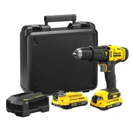 Stanley Fatmax Perceuse-visseuse à percussion sans fil 18V V20 (SFMCD711D22-QW) - Brushless, 50 Nm, avec 2 batteries 2,0 Ah et chargeur