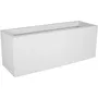 Graphit Up - EDA - Balconnière, 25 L, décor Vagues, pour intérieur et extérieur, 59 x 19,5 x H. 22,8 cm, Blanc Cérusé