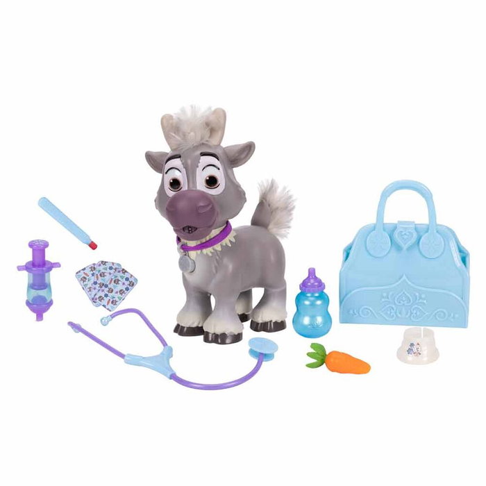 Jakks Pacific Muñeco Sven Set de Cuidado Interactivo Disney Frozen 22 cm