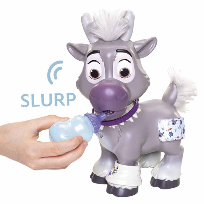 Jakks Pacific Muñeco Sven Set de Cuidado Interactivo Disney Frozen 22 cm