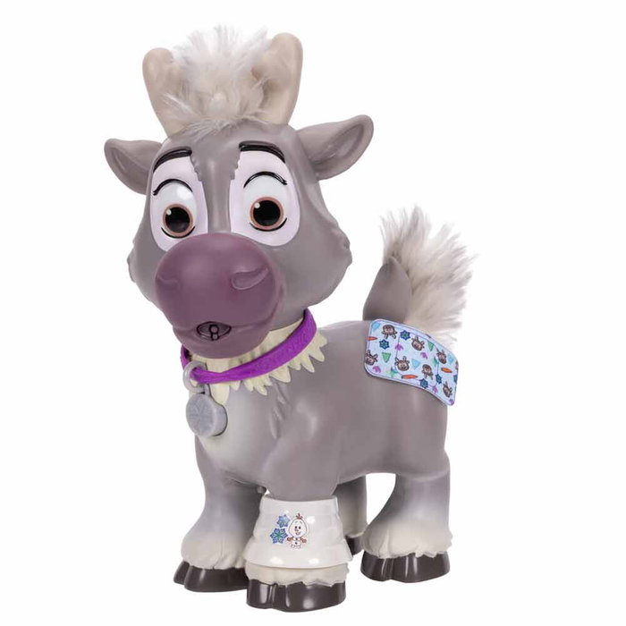 Jakks Pacific Muñeco Sven Set de Cuidado Interactivo Disney Frozen 22 cm