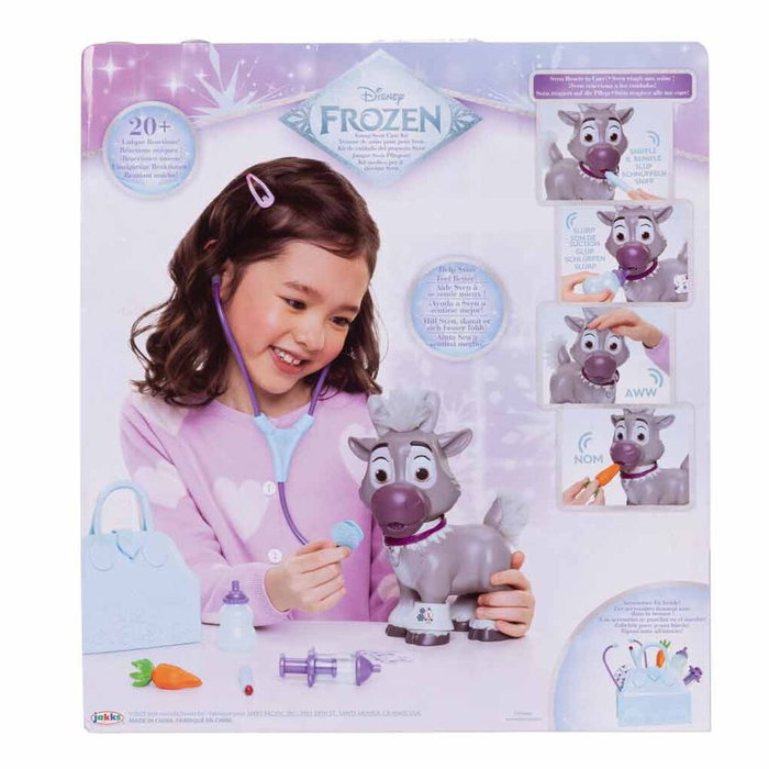 Jakks Pacific Muñeco Sven Set de Cuidado Interactivo Disney Frozen 22 cm