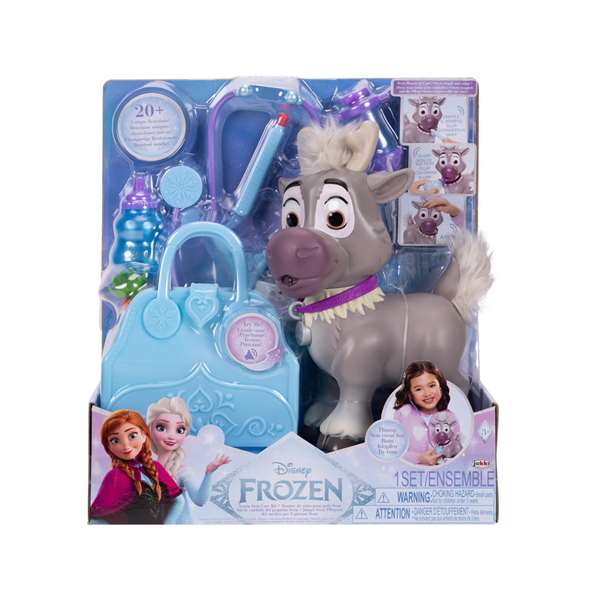 Jakks Pacific - Set de Cuidado Interactivo - Poupée interactive Sven Frozen Disney 22 cm - Multilingue - Fonctionne avec piles - Pour enfants de 3 ans Jakks Pacific - Set de Cuidado Interactivo - Poupée interactive Sven Frozen Disney 22 cm - Multilingue - Fonctionne avec piles - Pour enfants de 3 ans