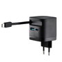 Intenso Cargador de pared 65W GaN W65ACIC rétractable noir