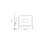 Projecteur LED extérieur 150W 18000Lm 3000K IP66, réglable, 60000 heures de durée de vie, pour murs, jardins, zones de travail