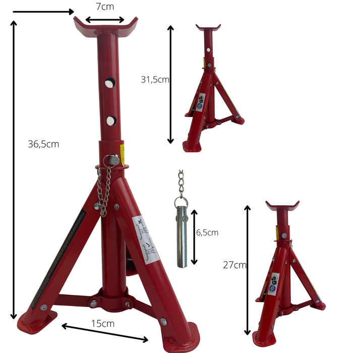 Tuman Jeu de 2 chandelles de levage 2T Tuman Jeu de 2 chandelles de levage 2T