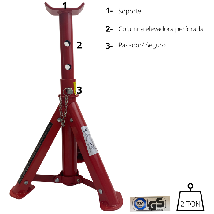 Tuman Jeu de 2 chandelles de levage 2T Tuman Jeu de 2 chandelles de levage 2T