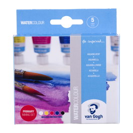 Van Gogh Acuarelas Van Gogh, estuche de mezcla de colores primarios | tubos 5 x 10 ml