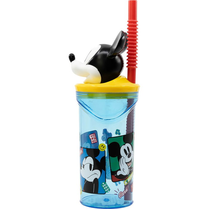 Licensing Verre 3D Mickey Mouse 360ml avec paille