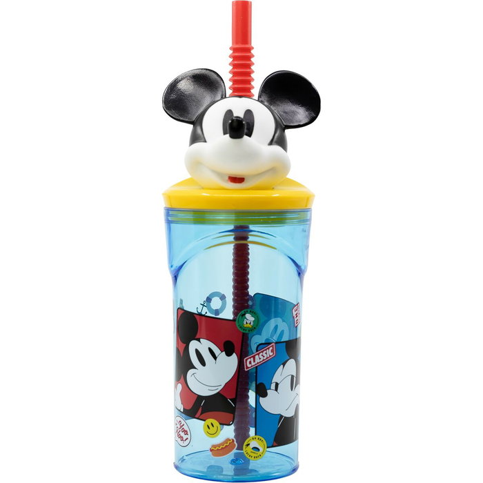 Licensing Verre 3D Mickey Mouse 360ml avec paille