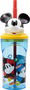 Licensing Figure 3D Verre 360 mL Mickey CZ11336 Verre avec paille intégrée et personnage 3D
