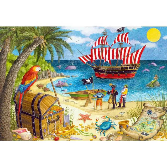 Ravensburger Lot de 2 puzzles Pirates et sirènes de 24 pièces Ravensburger Lot de 2 puzzles Pirates et sirènes de 24 pièces