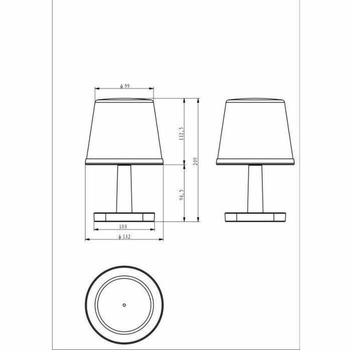 Galix Lampe de table solaire G4410 blanc