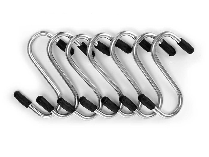 Kinvara Set de 7 crochets métalliques mini argent 10 x 18 x 2 cm (Set de 24)