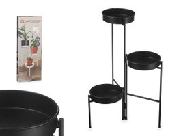 GIFTDECOR Estante Planta Trois Hauteurs Negro