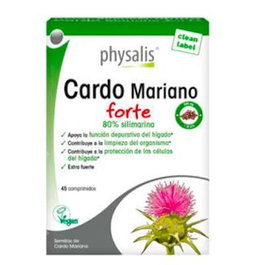 Physalis Cardo Mariano Forte 45 comprimés - Complément alimentaire 500mg extrait de chardon-Marie pour foie