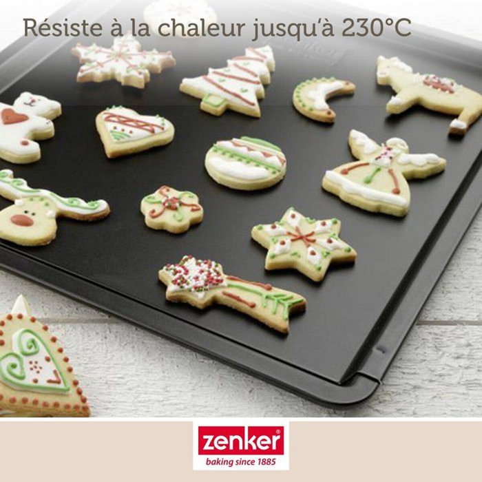 Zenker Ensemble de 2 Plaques à pâtisserie extensibles Black Metallic (37 à 52 x 33 cm)