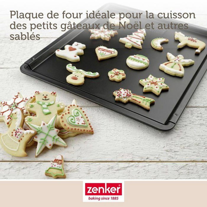Zenker Ensemble de 2 Plaques à pâtisserie extensibles Black Metallic (37 à 52 x 33 cm)