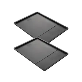 Zenker - Lot de 2 plaques à pâtisserie extensibles en acier avec revêtement antiadhésif Téflon Noir Métallique 37 à 52 x 33 cm