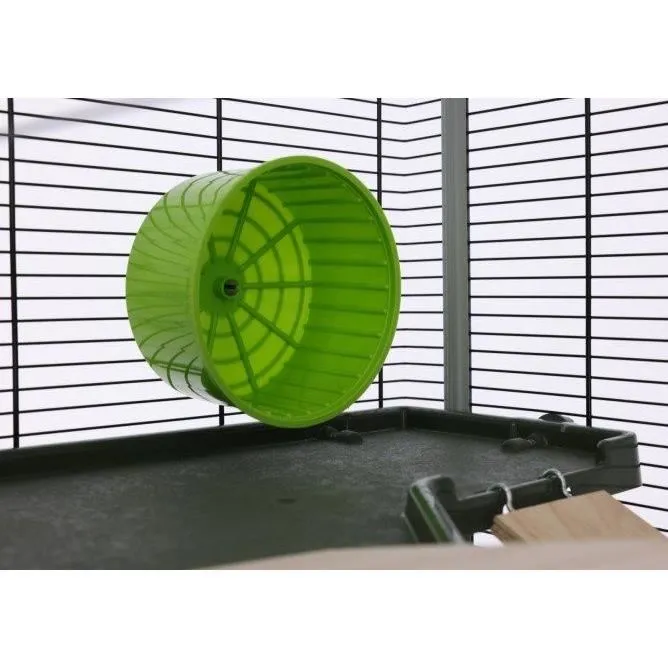 Kerbl EVA 23 - Cage pour lapins, cochons d'Inde et petits rongeurs avec abreuvoir, mangeoire, roue et abri - 79 x 45 x 60 cm