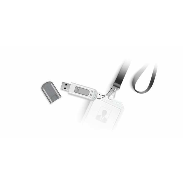 Clé USB Lexar JumpDrive V100 Blanc Gris 64 GB Clé USB Lexar JumpDrive V100 Blanc Gris 64 GB
