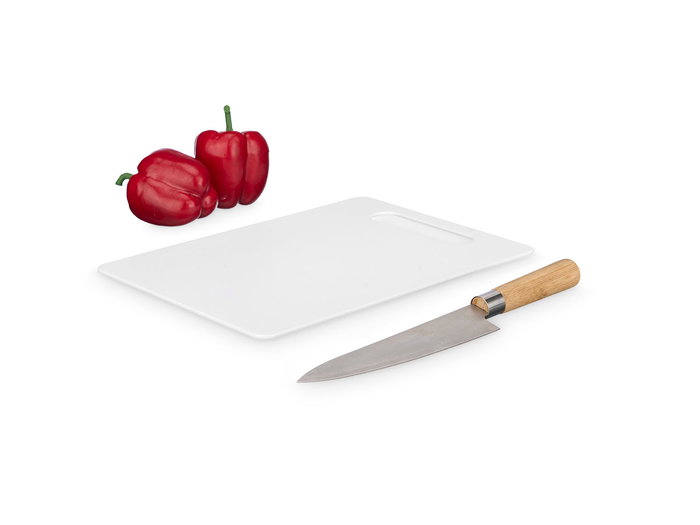 Kinvara Set 3 Planches à Découper Blanc Plastique 35x1.5x25 cm + 30x20x0.5 cm + 24x15x0.5 cm (Set de 24)