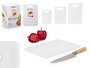 Kinvara Set 3 Planches à Découper Blanc Plastique 35x1.5x25 cm + 30x20x0.5 cm + 24x15x0.5 cm (Set de 24)