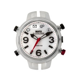 Watxandco RWA6001 montre unisexe transparente 43mm