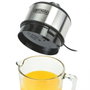 Bourgini Lotte Classic Deluxe 0.75 L - Presse-agrumes, carafe en verre, 60 W, inox, anti-goutte