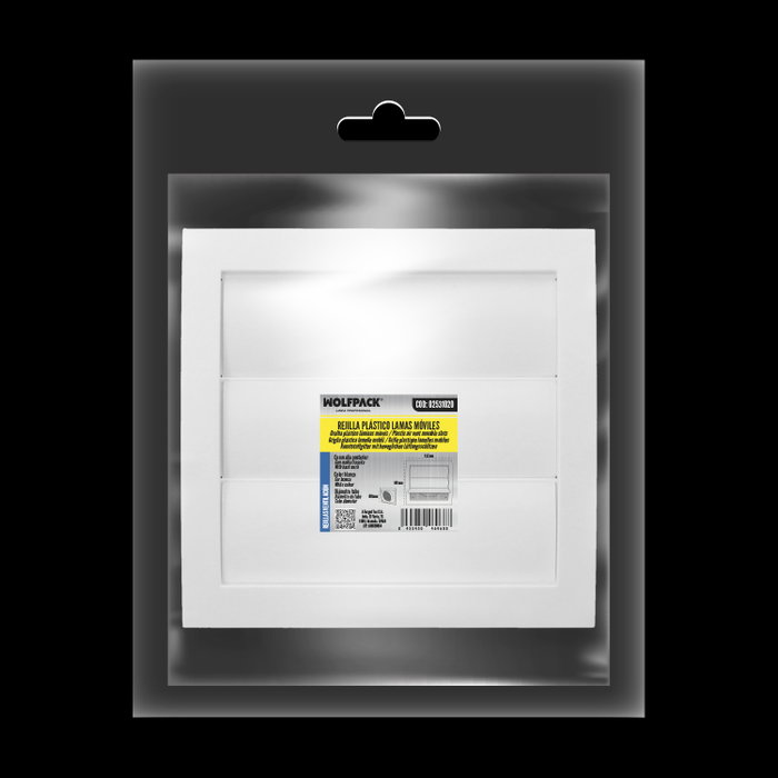 WOLFPACK LINEA PROFESIONAL Rejilla de ventilación en plastique avec lames mobiles 15x15 cm WOLFPACK LINEA PROFESIONAL Rejilla de ventilación en plastique avec lames mobiles 15x15 cm