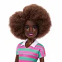 Barbie Fashionista JJN60 - Poupée mannequin mode avec tenue à rayures, Fashionistas Mattel - Jouet enfant 3 ans et plus