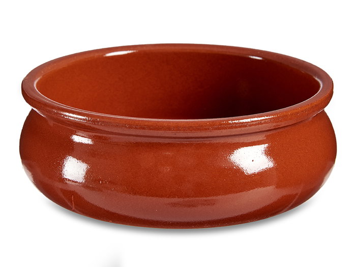La Dehesa Cazuela Abombada en Barro Refractaire Diamètre 18 cm, Couleur Miel (Set de 12)