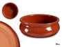 La Dehesa Cazuela Abombada en Barro Refractaire Diamètre 18 cm, Couleur Miel (Set de 12)