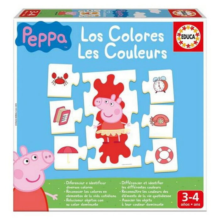 Educa Jeu d'éveil éducatif Peppa Pig Les Couleurs Educa Jeu d'éveil éducatif Peppa Pig Les Couleurs