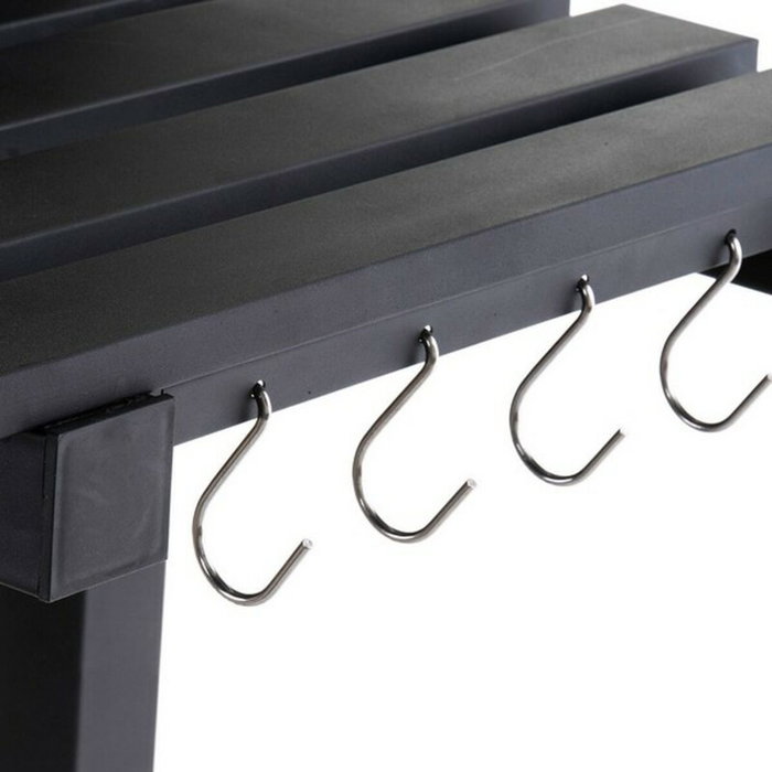 DKD Home Decor Barbecue à Charbon avec Couvercle et Roulettes Noir DKD Home Decor Barbecue à Charbon avec Couvercle et Roulettes Noir
