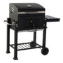 DKD Home Decor Barbecue à Charbon avec Couvercle et Roulettes Noir